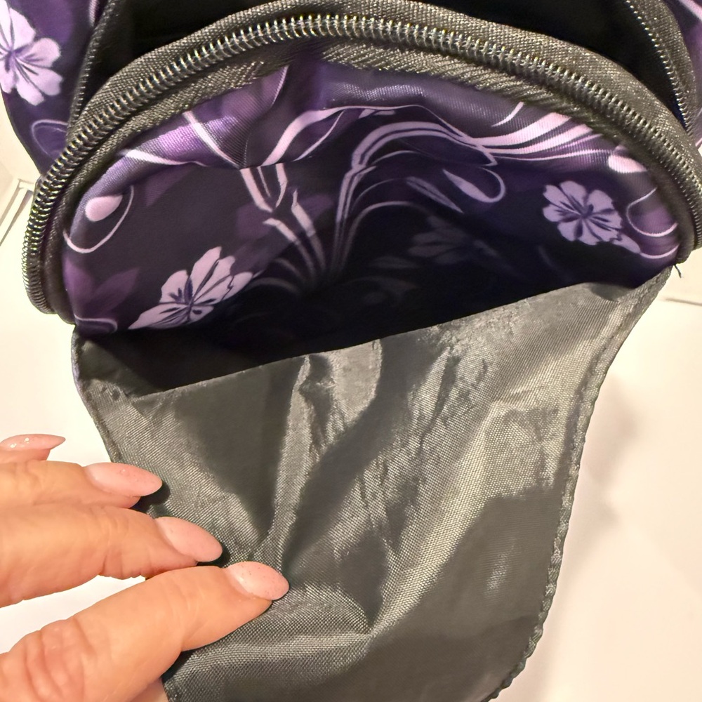 Like New!! Floral Purple Chest Sling Bag - Picture 8 of 15